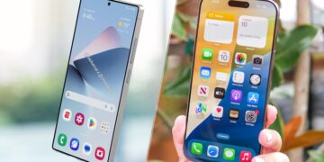 Galaxy S25 Ultra render and iPhone 16 Pro Max.