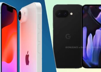 renders of the iPhone SE 4 and Pixel 9a